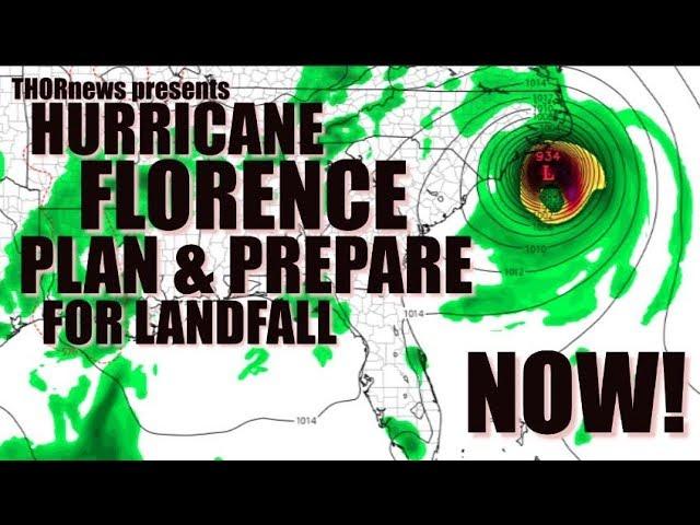 Hurricane Florence Direct Hit on East Coast almost certain. Plan & Prepare Now!