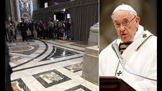 Plaster rains from the ceiling of St. Peter's Basilica after The Pope said 'Hell does not exist'