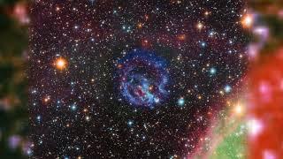 Colorful Gaseous Filaments Surround Dead Star in New Mashed-Up Image