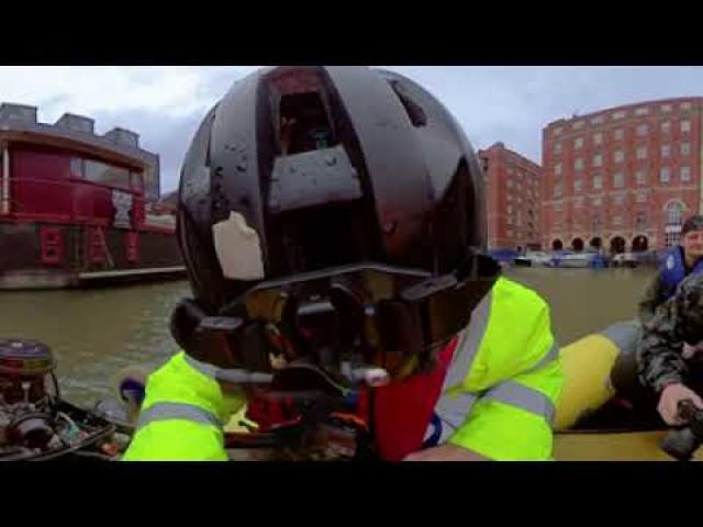 360VR SNEAK INTO Bristol Underground Waterway Kraken BANGER in tunnel