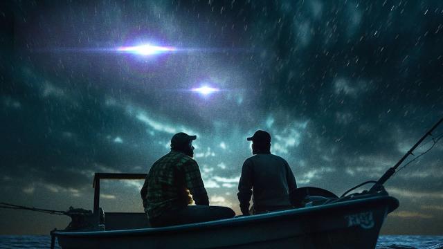 UFO Lights Moving in the Night Sky spotted from a Boat, Sept 2023 ????