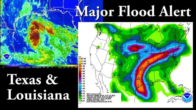 Major Flood Alert for TEXAS & LOUISIANA - Mega Moisture storm rollig in.