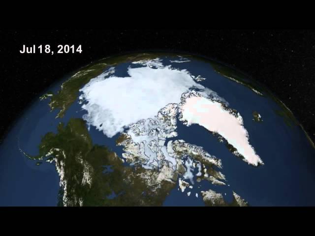 2014 Arctic Sea Ice Minimum - Sixth Lowest in Satellite Era | Animation