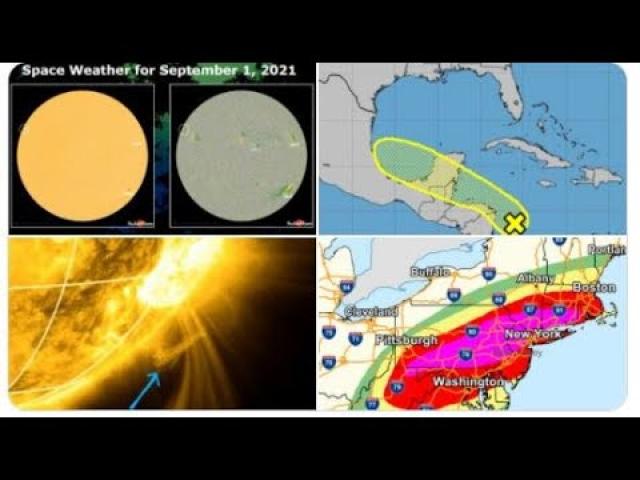 Tornadoes & Floods pounding the Northeast & strange Solar structure on the Sun!