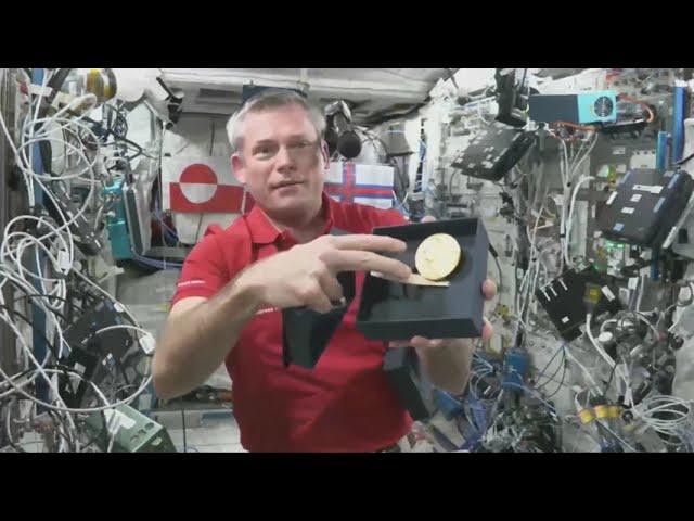 Nobel Prize gold medal on space station revealed in call with ESA astronaut