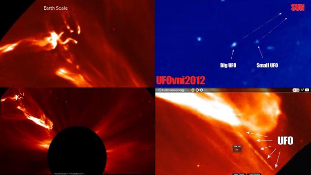2 UFOs Attack The Sun Which Explodes Strong, The Huge Flame Hits Our Earth Scale, Feb 16, 2022