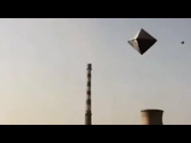 Leaked footage from China shows a Pyramid shaped UFO over a plutonium processing nuclear plant