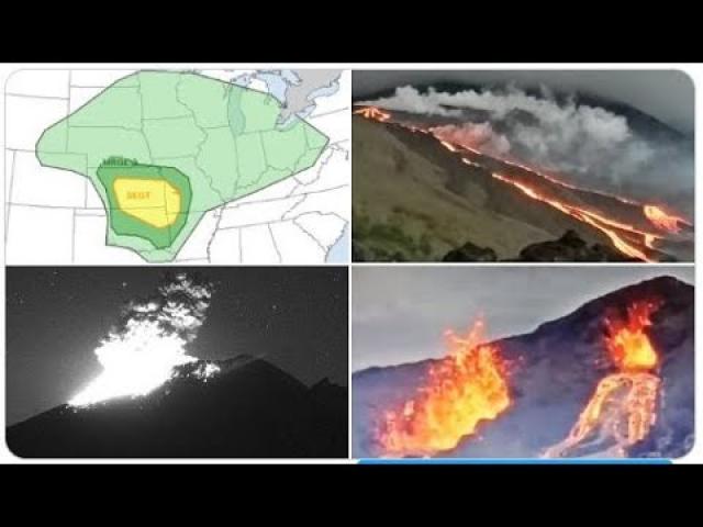Red Alert! Severe Storms Wednesday & Thursday and lots of Volcano action happening around the World