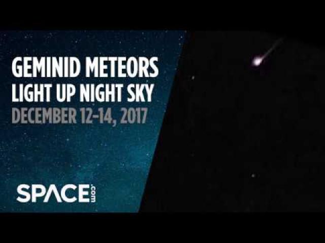 Geminid Meteors Light Up Night Sky