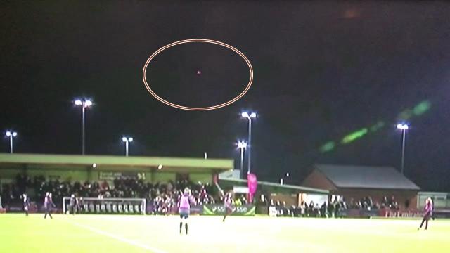 UFO descended on Meadow Park football ground and seemed to watch the Women's League Cup