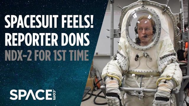 Spacesuit Feels! Reporter Dons NDX-2 For 1st Time