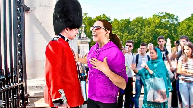 Royal Guard Surrounded By Rude Tourists, Then He Breaks The Protocol And Then Does This
