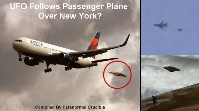 UFO Follows Passenger Plane  Over New York?
