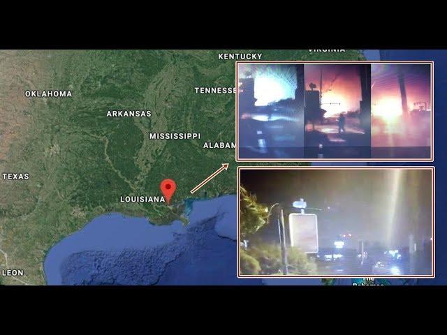 Mile wide UFO with multi colored lights causes electrical damage and destruction over Louisiana
