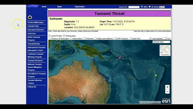 RED ALERT! Tsunami threat! 7.3 Solomon Islands Earthquake! megathrust event tsunamigenic potential!