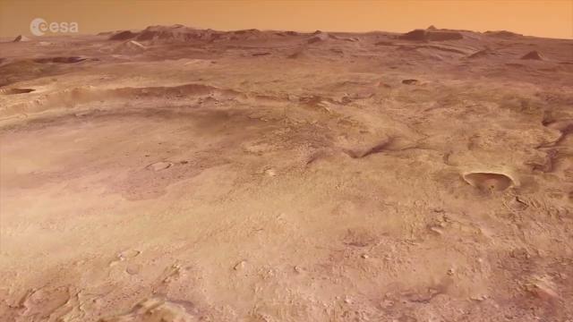 Visit Jezero Crater on Mars in this flyover created using orbiter data