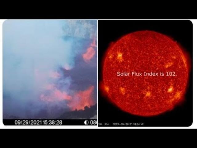 Hawaii's Mount Kilauea Volcano erupts & Solar flux hits 102!