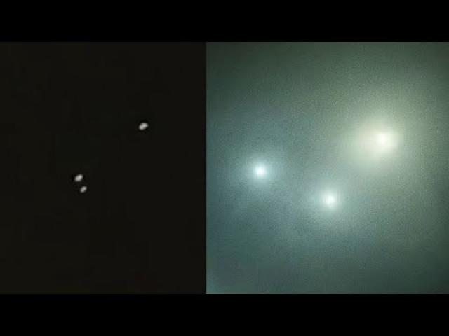 UFO Triangle Light formation seen in California, July 2022 ????