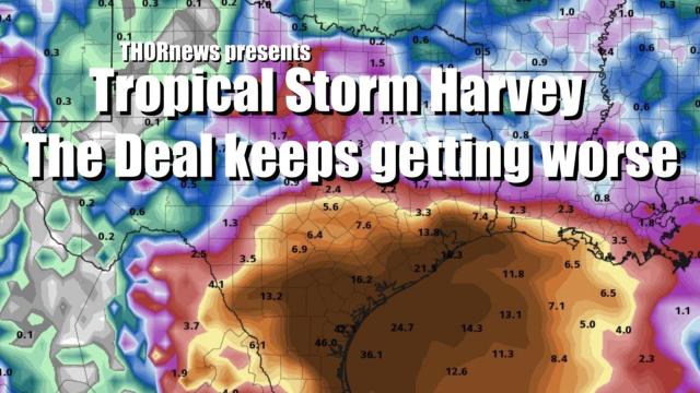 50+ Inches of Rain in Texas & LA - TS Harvey Models keep increasing Totals