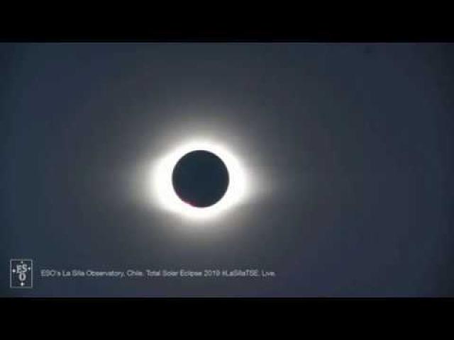 Moment of Totality! 2019 Total Solar Eclipse Reaches Peak