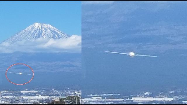 Strange flying object caught on camera near Mount Fuji in Japan