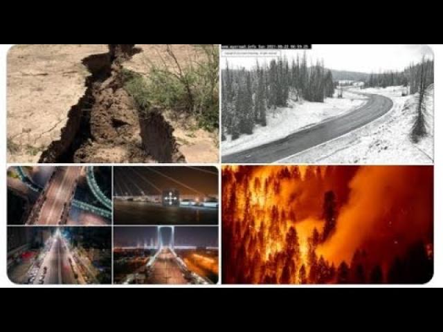 Fissures open in Arizona! TS Henri landfall brings rain & flooding to NE! west c wildfires & snow!