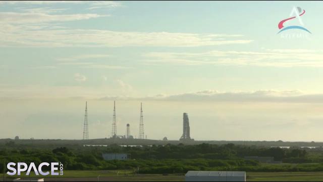 NASA's massive Artemis 1 rocket on way back to launch pad in time-lapse