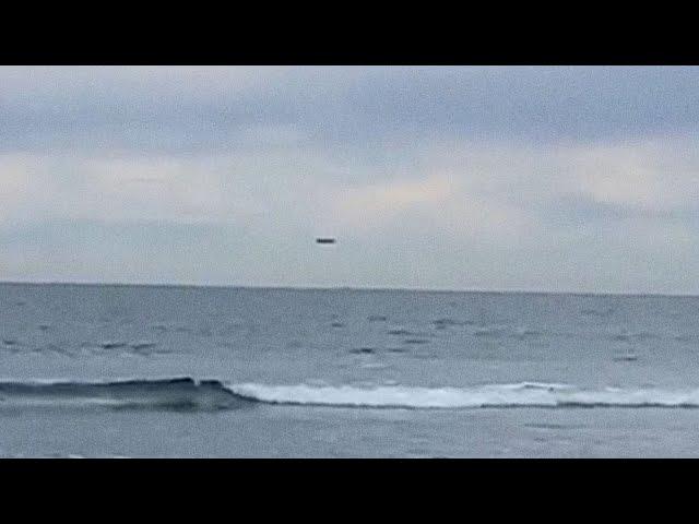 Large Cigar shaped Object seen hovering over the ocean in California, Oct 2022 ????
