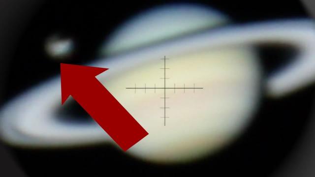 Massive UFO captured on telescope near  the Rings of Saturn on January 14, 2024