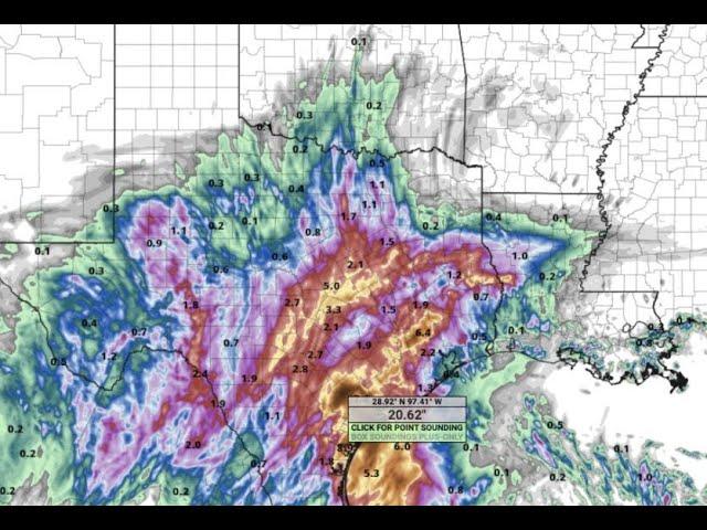 Red Alert! South Texas! up to 20 inches of rain possible over next 3 days.