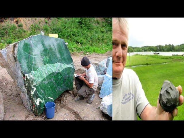 Man Discovers A Mysterious Green Rock Near His House