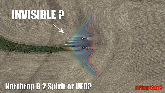 Northrop B 2 Spirit or UFO? is Rainbow Colored or Invisible?