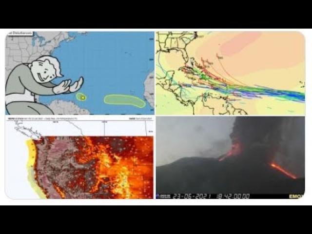 Double Hurricane Watch! Dangerous Heatwave! Giant comet!  Solar Explosion! Severe WX! Volcanoes!