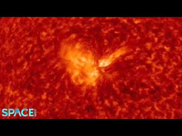 Sunspot erupts with 12 flares in 24 hours, spacecraft watches