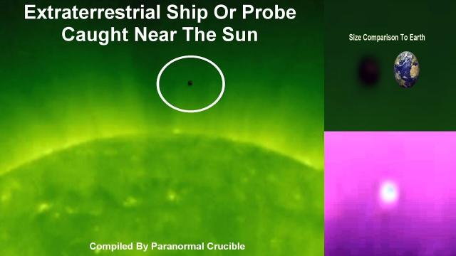 Extraterrestrial Ship Or Probe  Caught Near The Sun