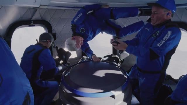 See Blue Origin's fourth crew enjoy microgravity during flight