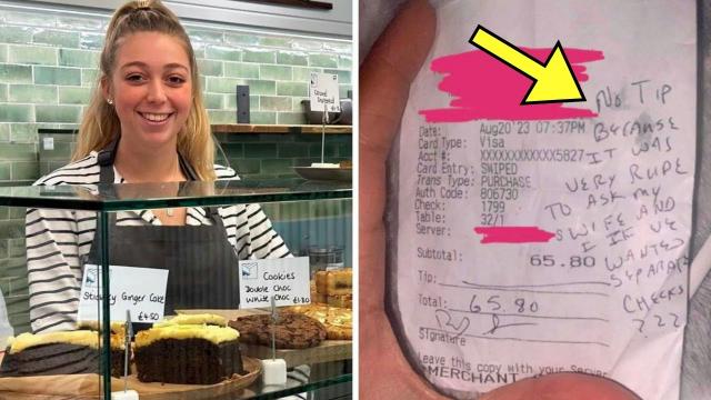 Wife Confronts Bagel Store Waitress After She Found A Note On Husband's Receipt