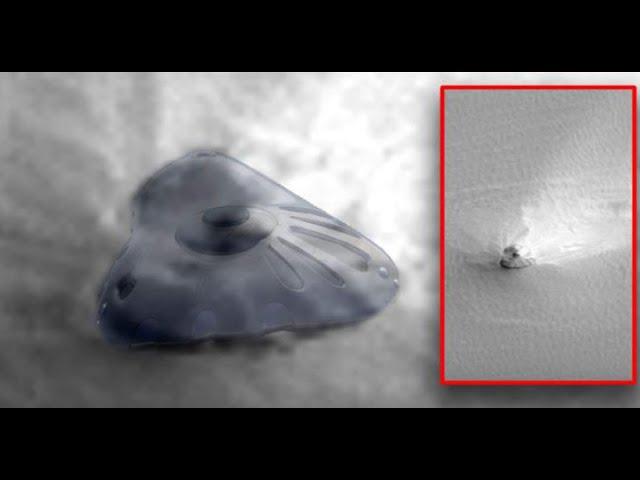 GIGANTIC 'alien mothership' has been spotted 'crashed' on the surface of Mars