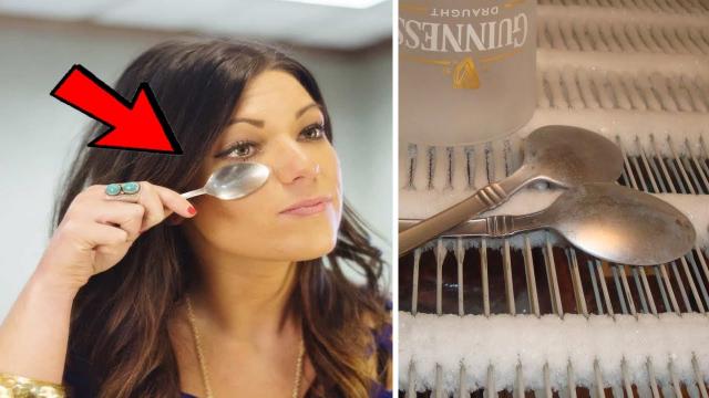 Woman Holds a Cold Spoon to Her Face Every Day For Strange Reason and The Result is Impressive
