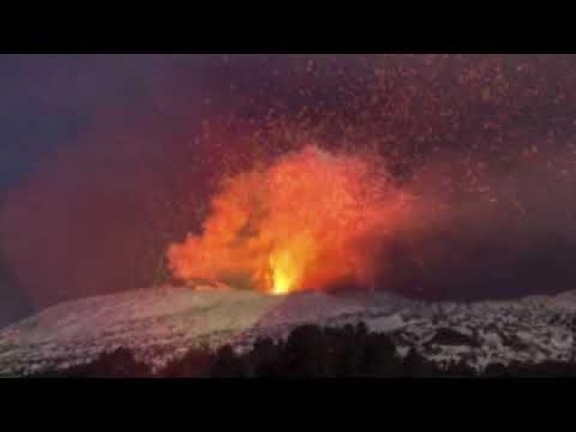 Mount Volcano Etna Erupts! & Storm destroys raised Highway Bridge in Italy