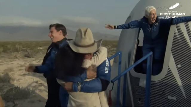 See Blue Origin's first crew exit capsule after landing