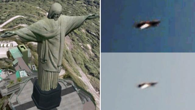 UFO Found on Google Earth in (Cemetery) Rio de Janeiro, Brazil Near Christ Statue - FindingUFO