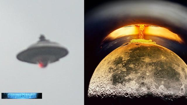 NASA ALIEN UFO War BEGINS! Moon Nuclear Blast! Napa Valley HD Video Flying Saucer 11/7/2016