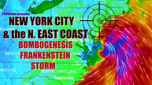 projected NYC Landfall by deadly Frankenstein Storm! & entire N. East coast affected