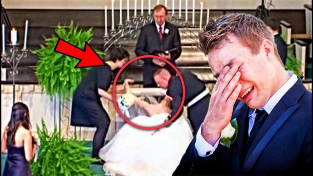 Couple have a wedding photoshoot , But then the photographer notices something strange