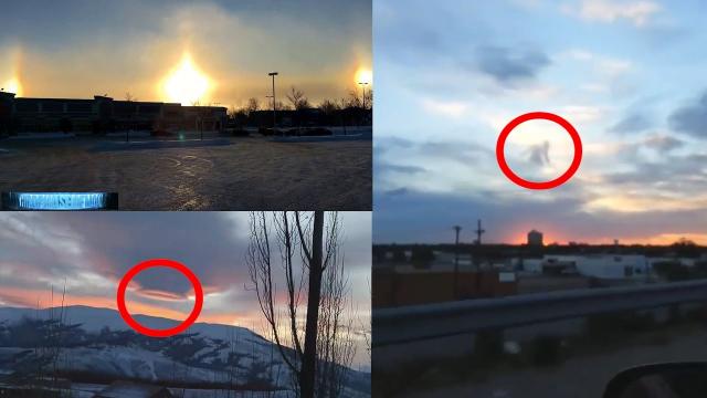 Something Weird is Going On! [Silver Surfer In Clouds] [Three Suns] UFO Alien Vortex? 12/15/2016