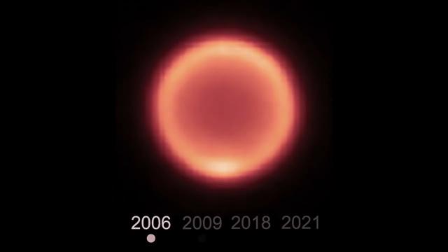 See thermal images of Neptune captured over time by Very Large Telescope