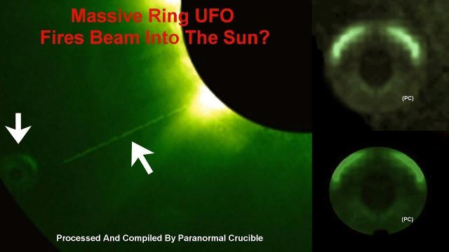 Huge UFO Mothership Attacks The Sun?