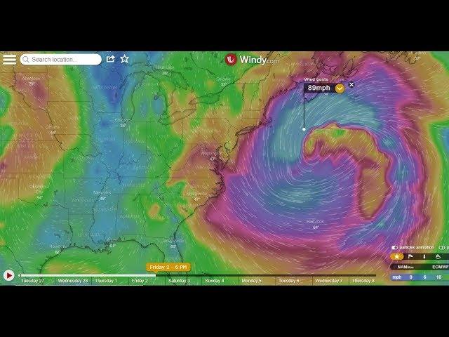 MAJOR COASTAL FLOODING PROBABLE FOR EAST COAST.