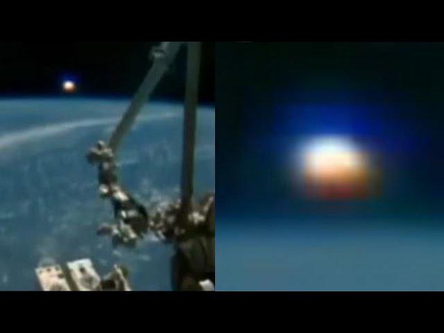 Massive spherical object caught on the ISS live stream